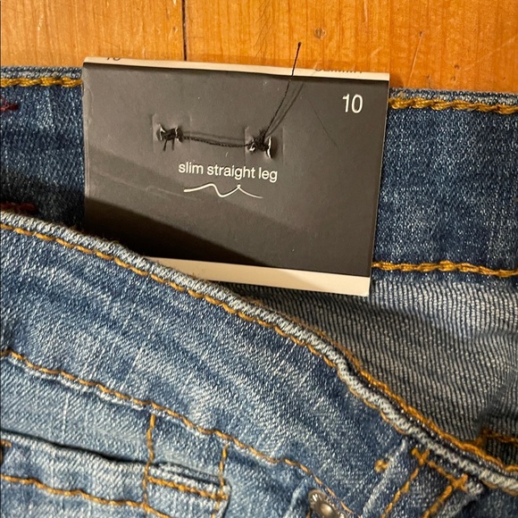 7 For all mankind Sedona slimmy comfort stretch Blue Jeans straight leg size 10 - Picture 3 of 9